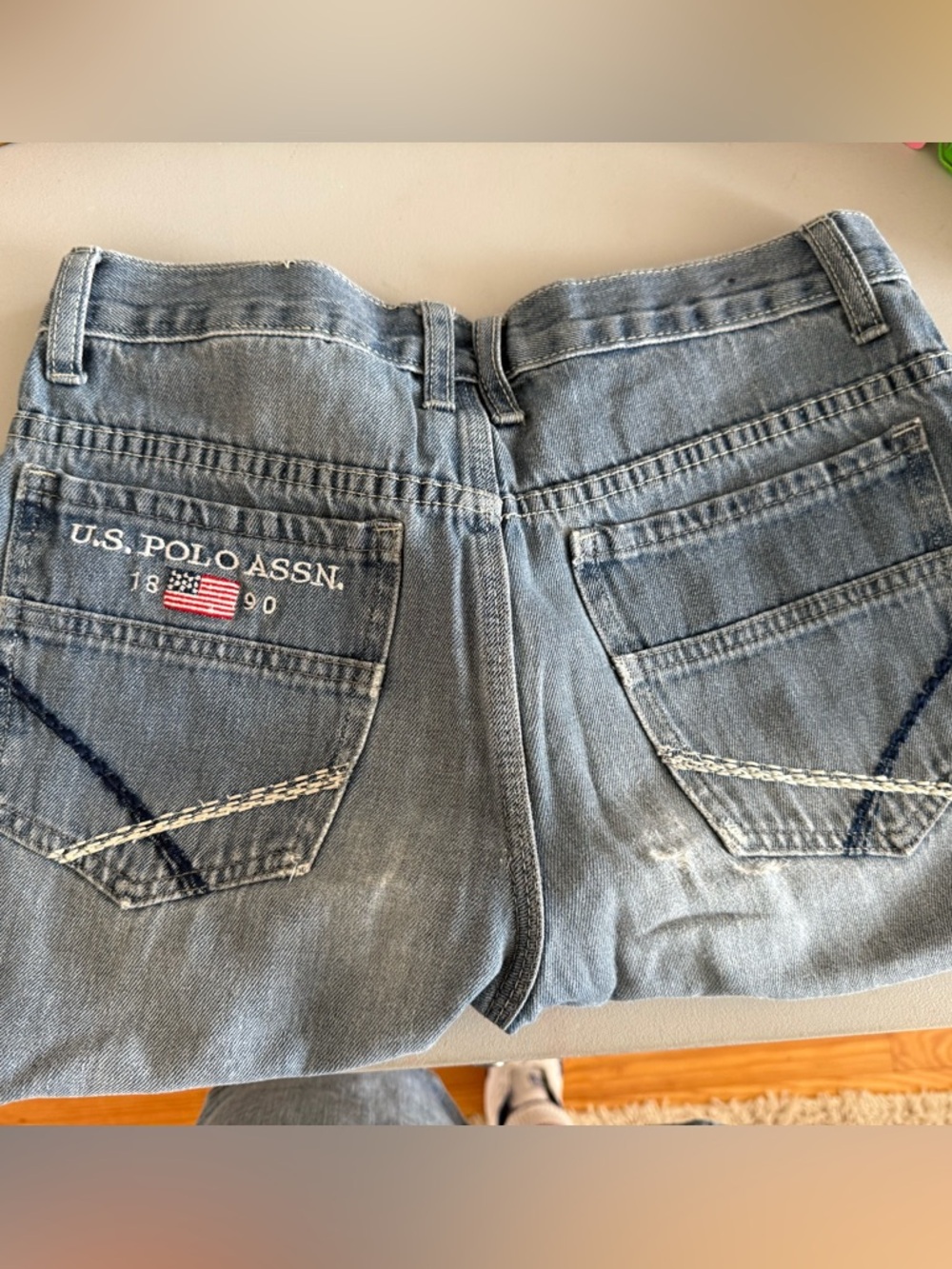 Vintage U.S. Polo Assn. Light Blue Jorts - Picture 6 of 6